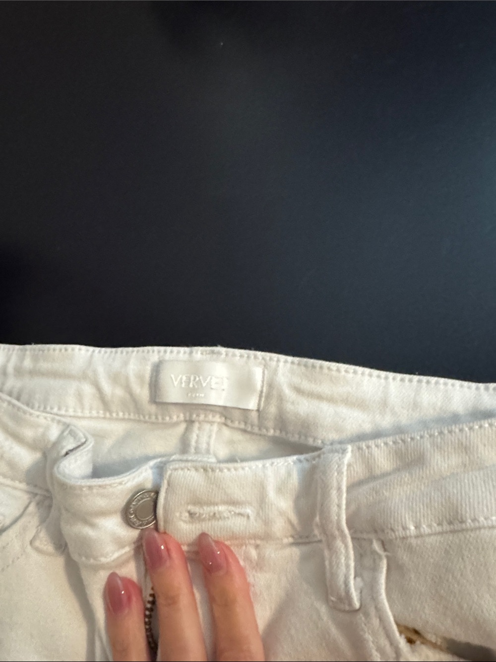 Vervet High-Rise White Denim Jeans